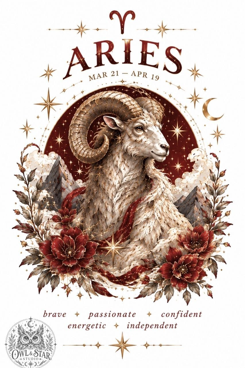 Digital poster — Aries | Zodiac Sign